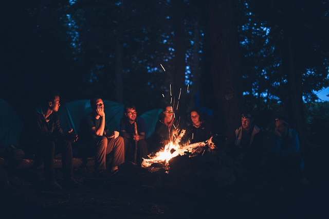 get confidence to play guitar at campfire